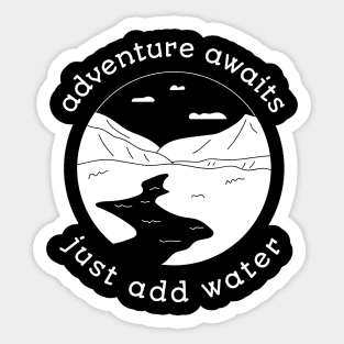 Adventure awaits just add water swimmer Sticker